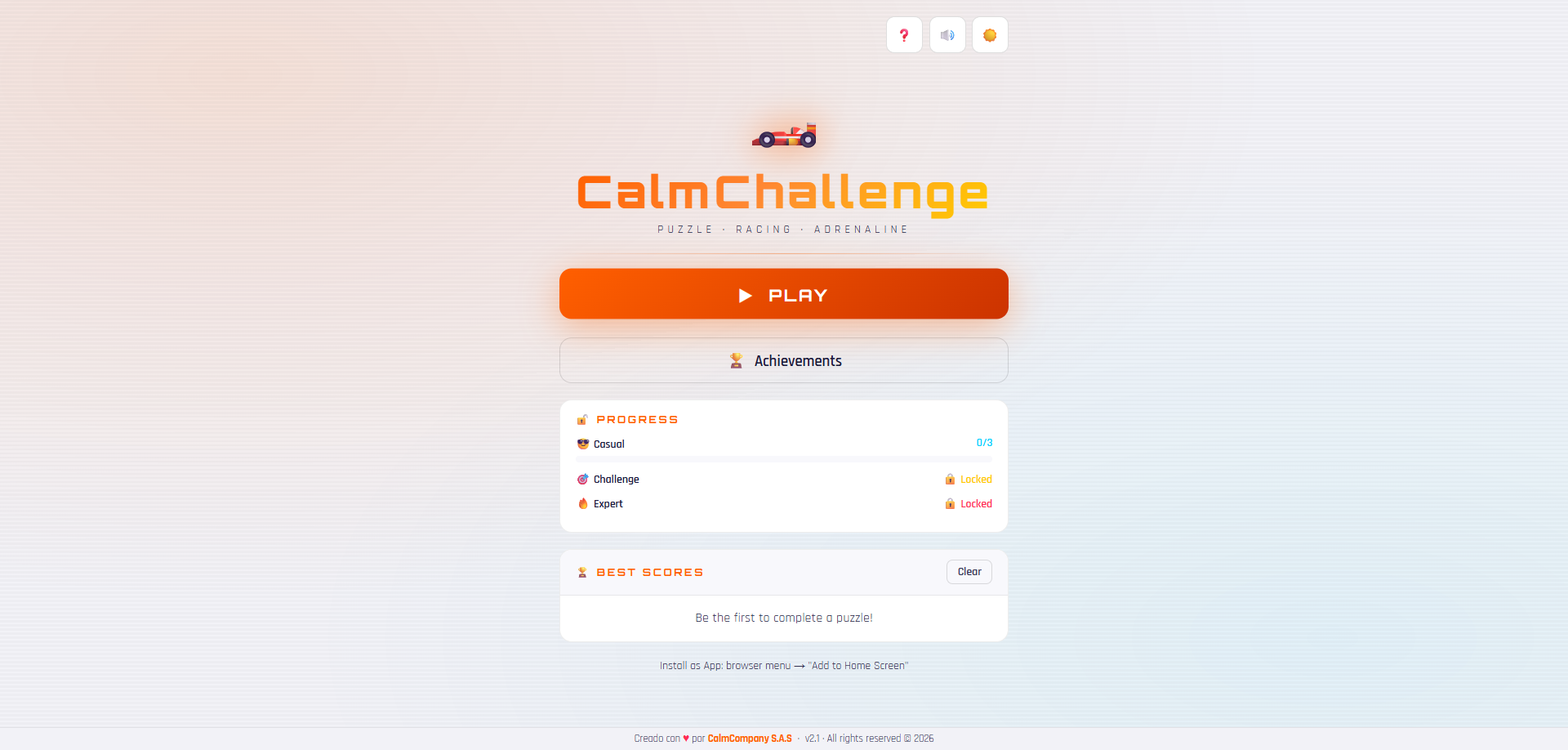 Calm Challenge